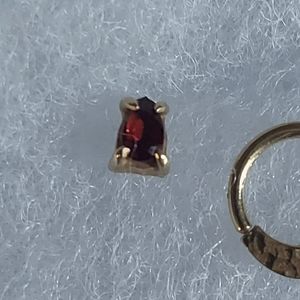MollDoll Yellow Gold & Garnet Threadless End